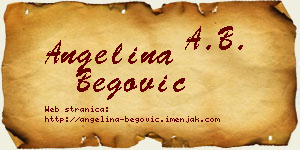 Angelina Begović vizit kartica